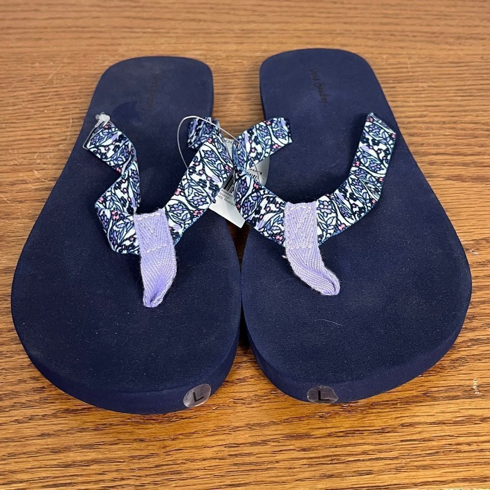 Vera Bradley | Maddalena Paisley Webbing Thong Sandals NWT Size 9-10 Large